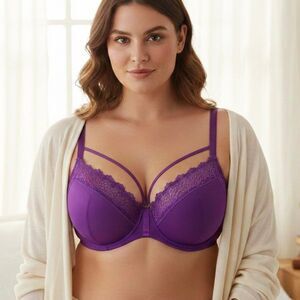 Adore Me Purple Lace Underwire Bra Size 42C